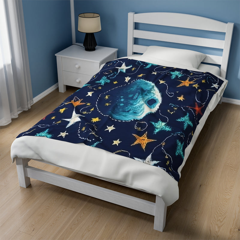 Galactic Dreams Velveteen Plush Blanket