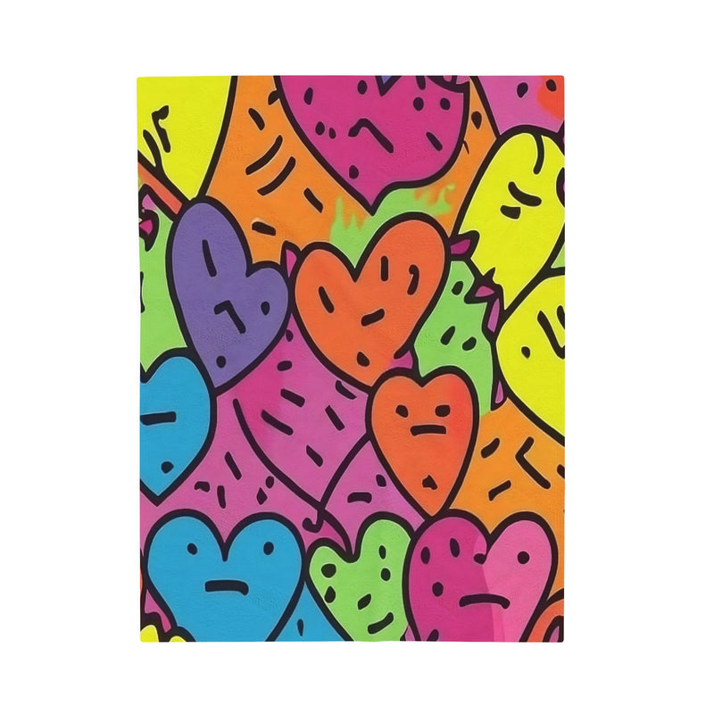 Heartfelt Expressions Velveteen Plush Blanket