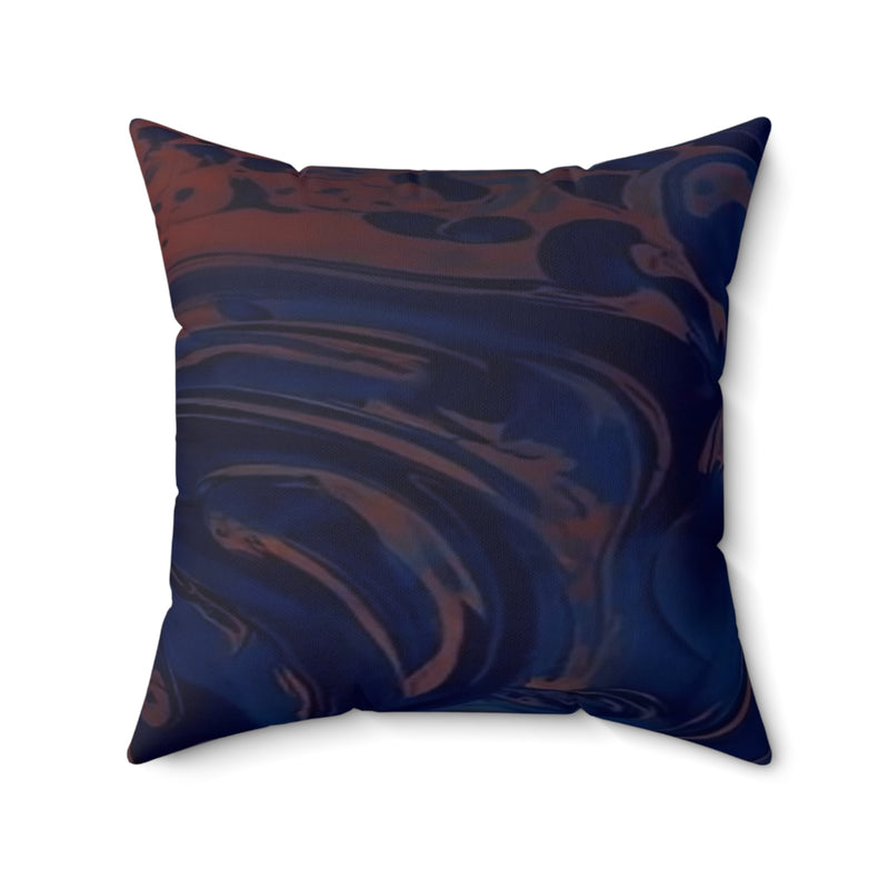 Aqua Dunes Spun Polyester Square Pillow