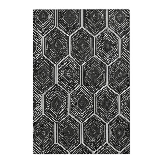 Charcoal Crosshatch Area Rug