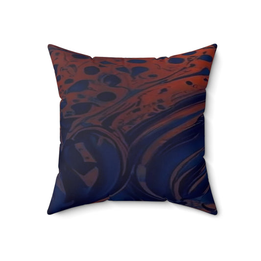 Aqua Dunes Spun Polyester Square Pillow