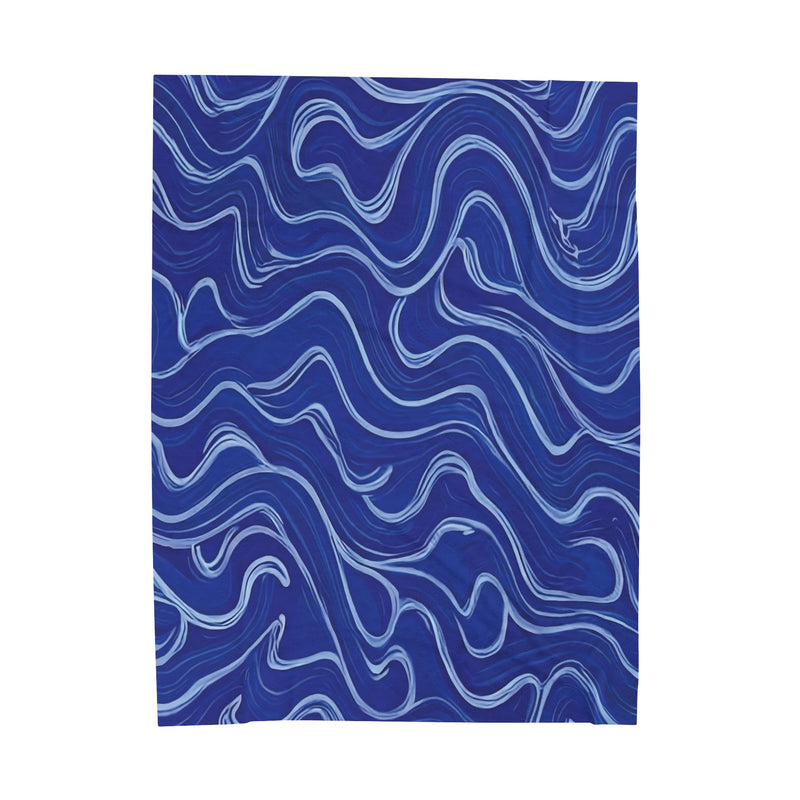 Blue Mirage Velveteen Plush Blanket