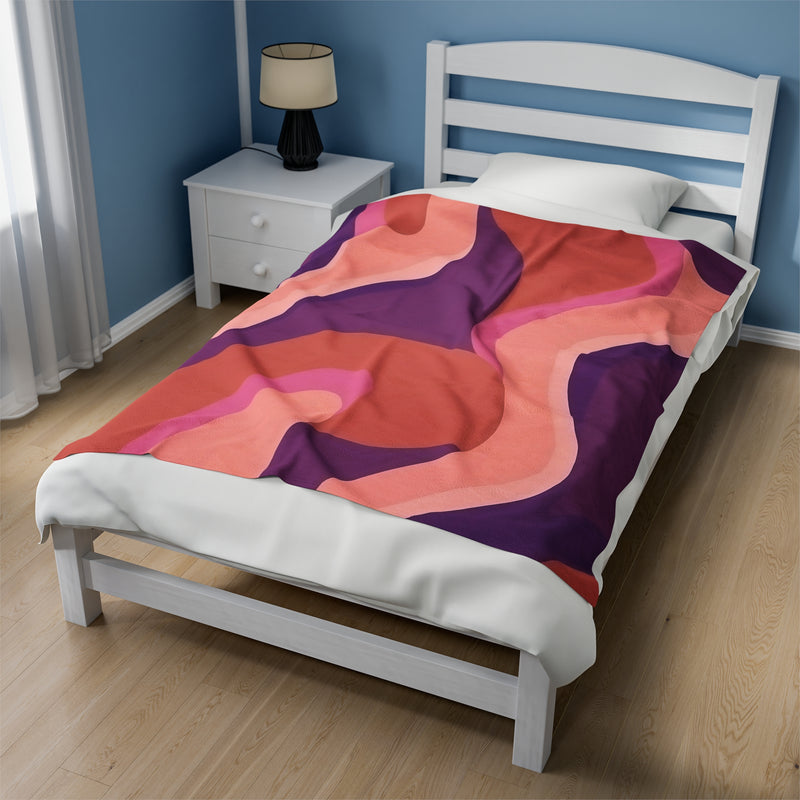 Sunset Radiance Velveteen Plush Blanket