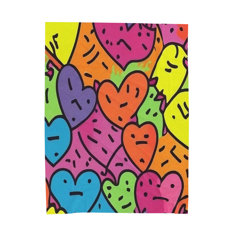 Heartfelt Expressions Velveteen Plush Blanket