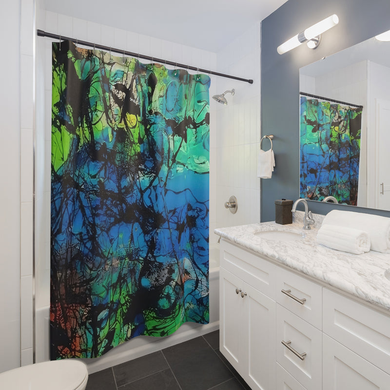 Oceanic Ink Shower Curtains