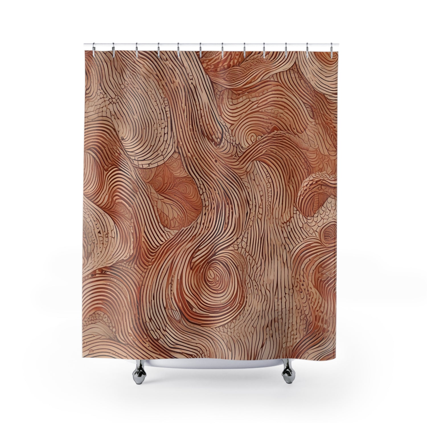 Cinnamon Swirl Shower Curtain