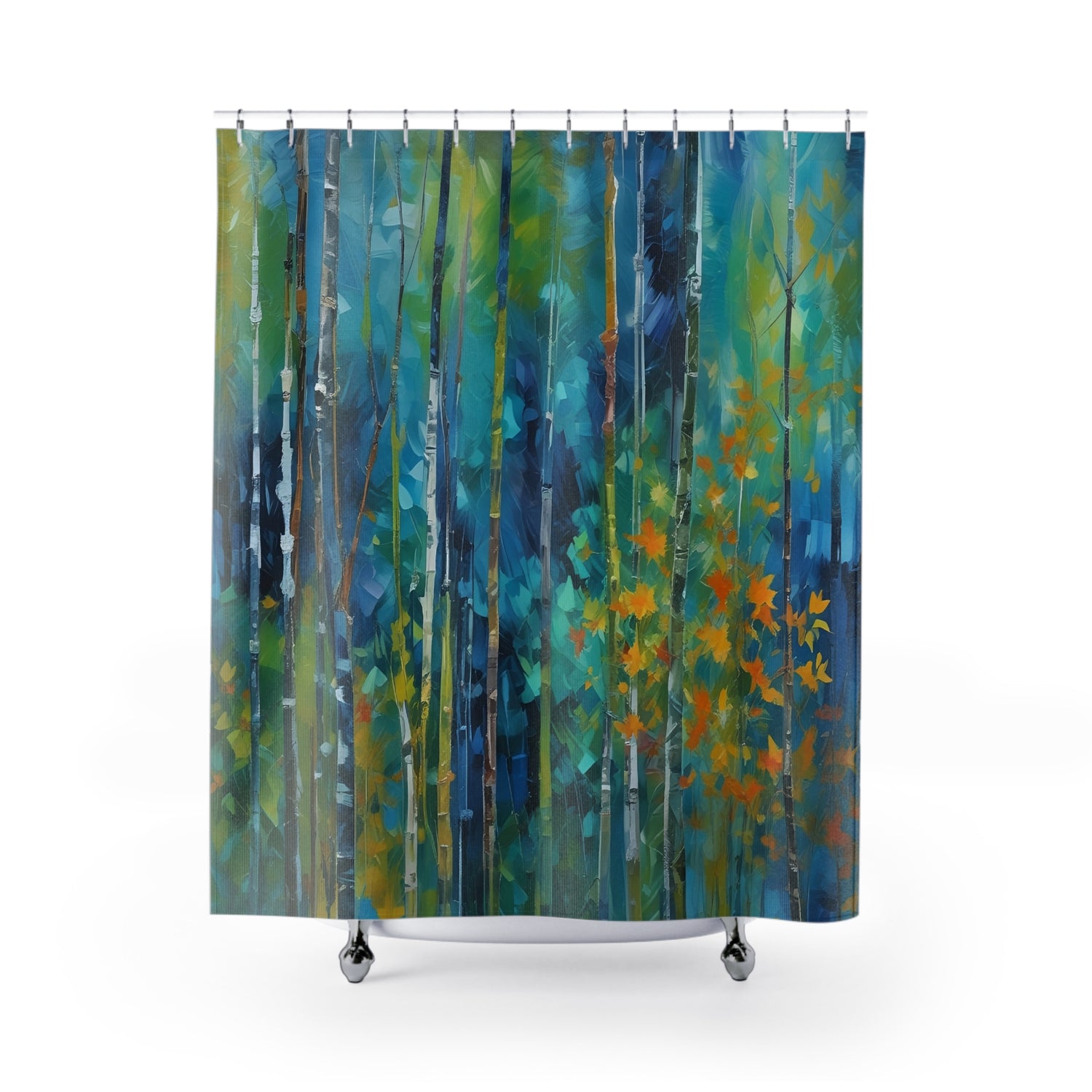 Azure Arboretum Shower Curtain