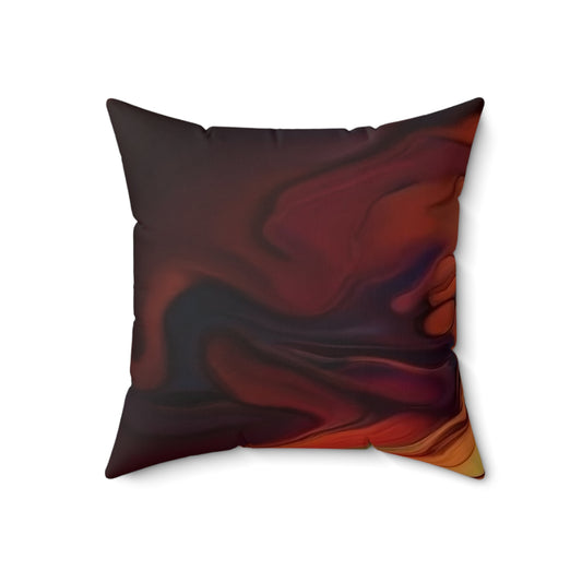 Wine and Sunshine Spun Polyester Square Pillow