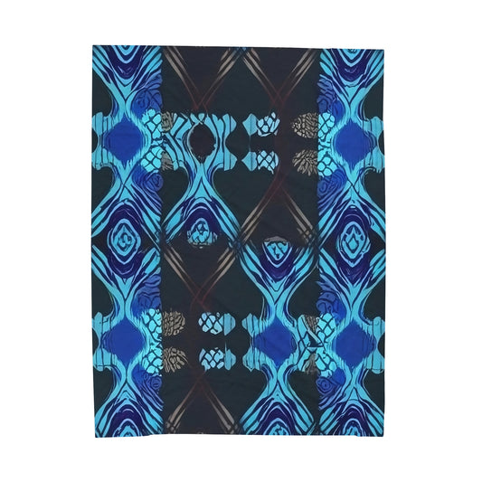 Blue Obsidian Velveteen Plush Blanket