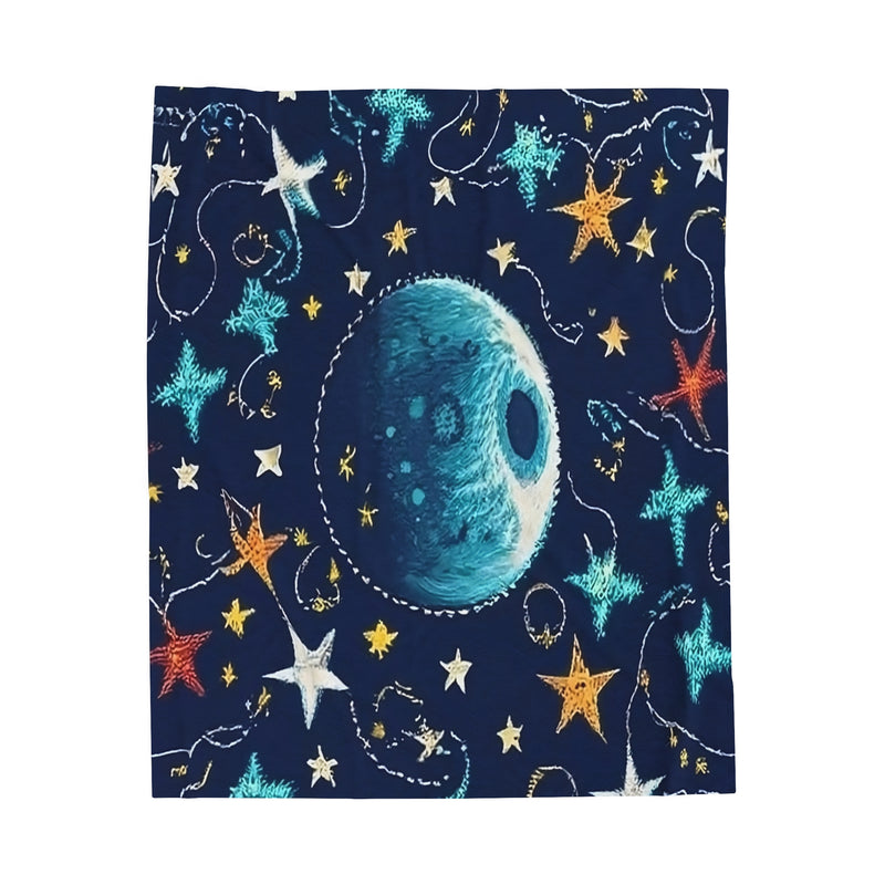 Galactic Dreams Velveteen Plush Blanket