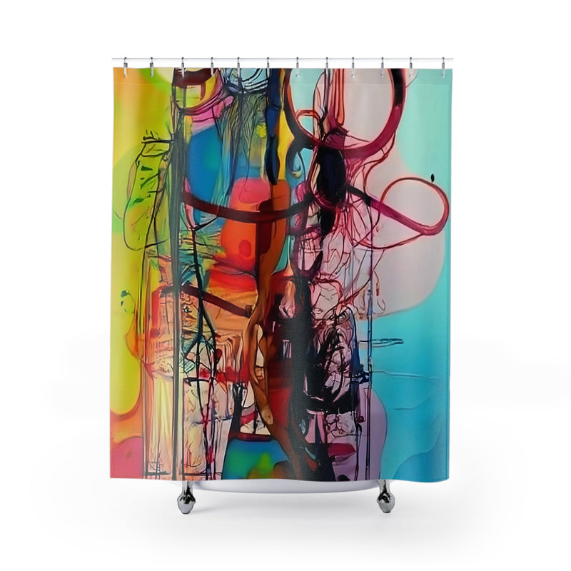 City Scribbles Shower Curtains