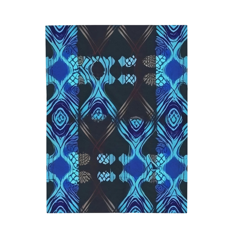 Blue Obsidian Velveteen Plush Blanket