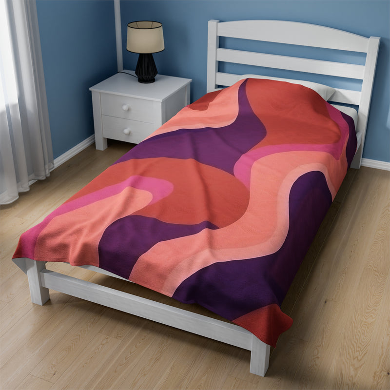 Sunset Radiance Velveteen Plush Blanket