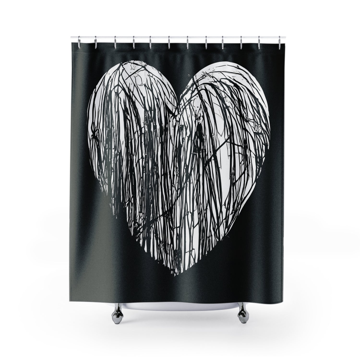 Heartbeat Harmony Shower Curtains