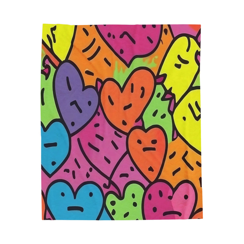 Heartfelt Expressions Velveteen Plush Blanket