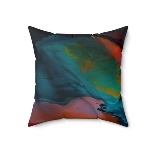 Abstract Masterpiece Spun Polyester Square Pillow