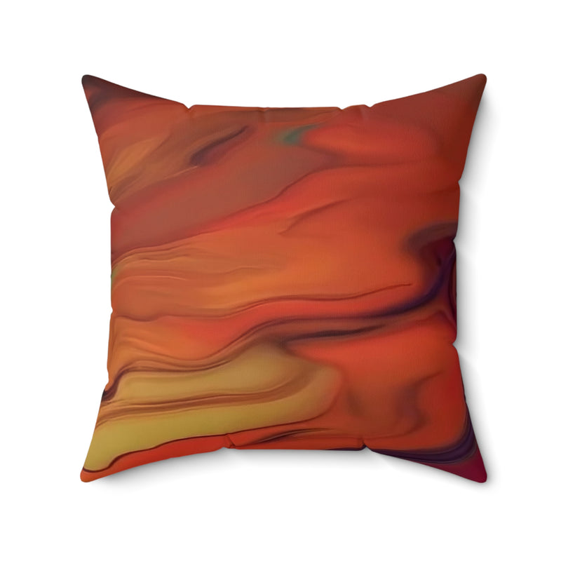 Wine and Sunshine Spun Polyester Square Pillow