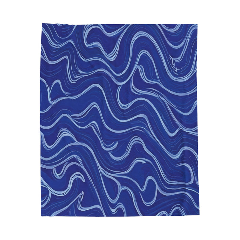 Blue Mirage Velveteen Plush Blanket