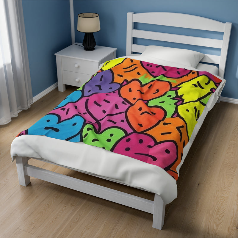 Heartfelt Expressions Velveteen Plush Blanket