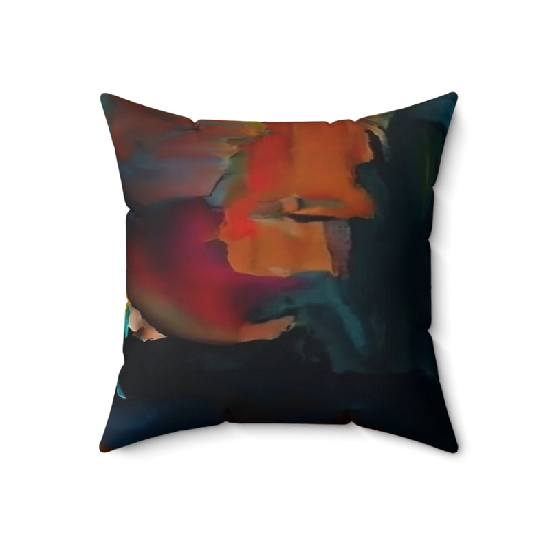 Abstract Masterpiece Spun Polyester Square Pillow