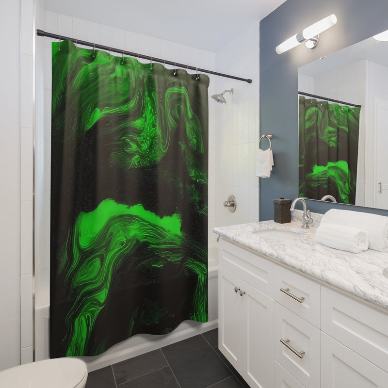 Mossy Swirl Shower Curtains