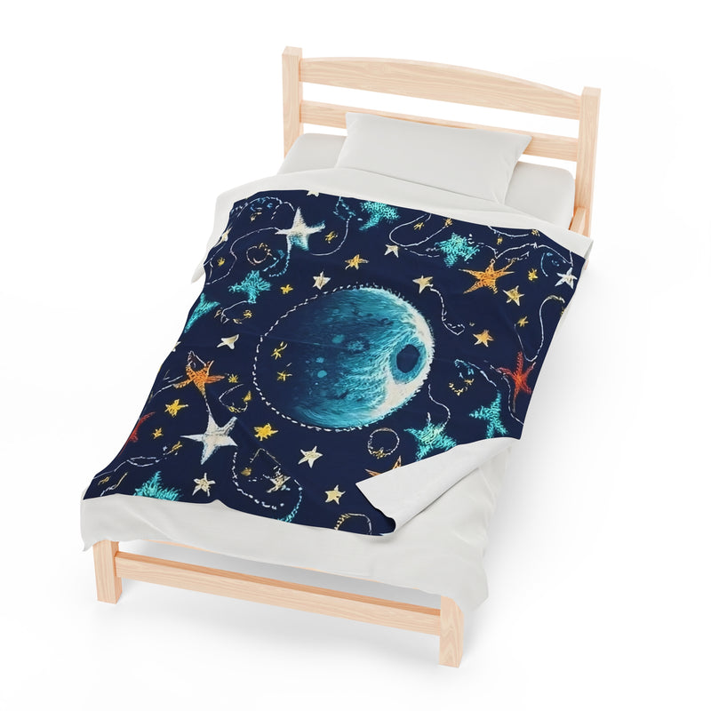 Galactic Dreams Velveteen Plush Blanket