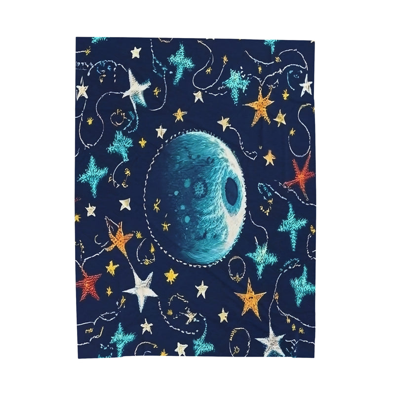 Galactic Dreams Velveteen Plush Blanket