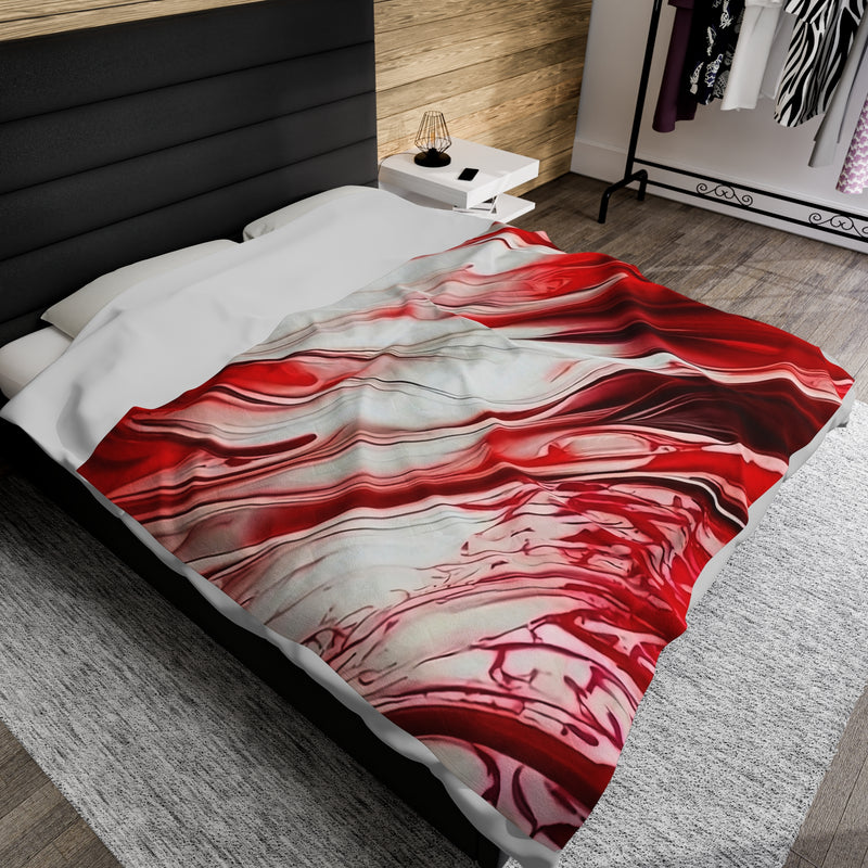 Fire Waves Velveteen Plush Blanket