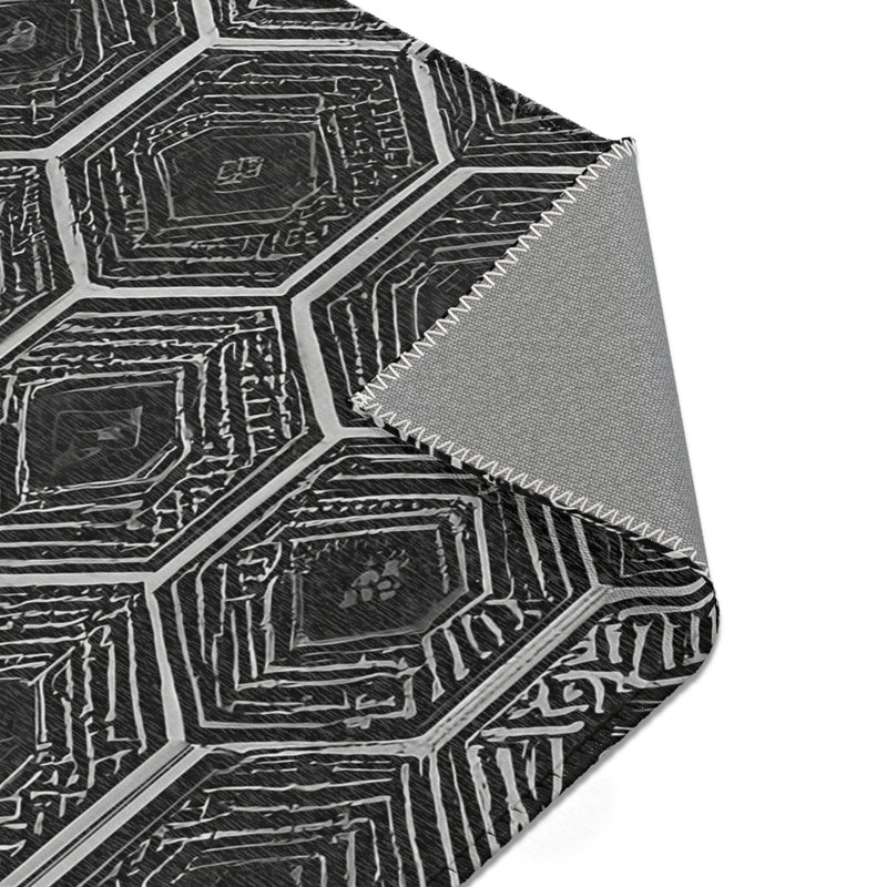 Charcoal Crosshatch Area Rug