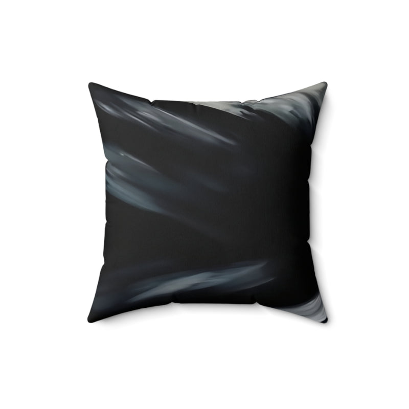 Nightfall Lines Spun Polyester Square Pillow