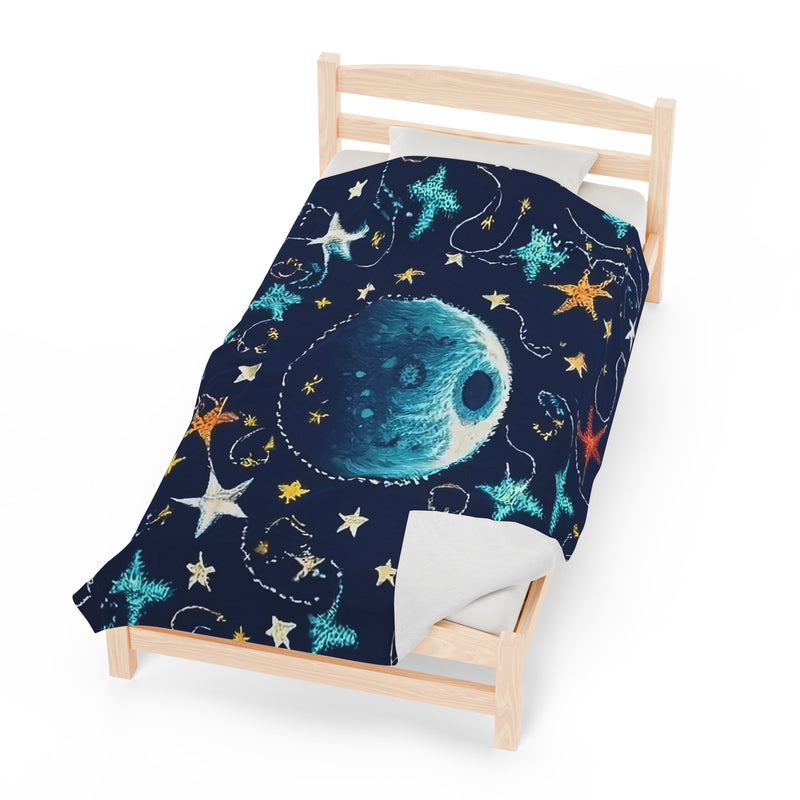 Galactic Dreams Velveteen Plush Blanket