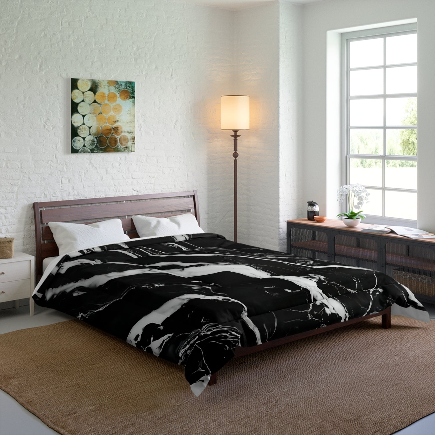 Black Marble Comforter