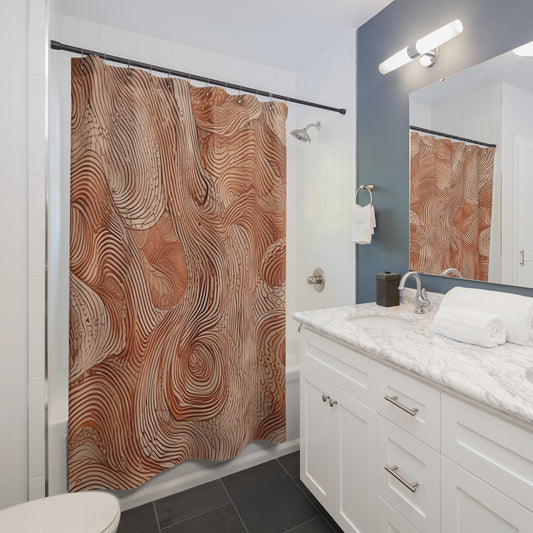 Cinnamon Swirl Shower Curtain