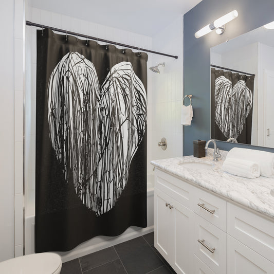 Heartbeat Harmony Shower Curtains