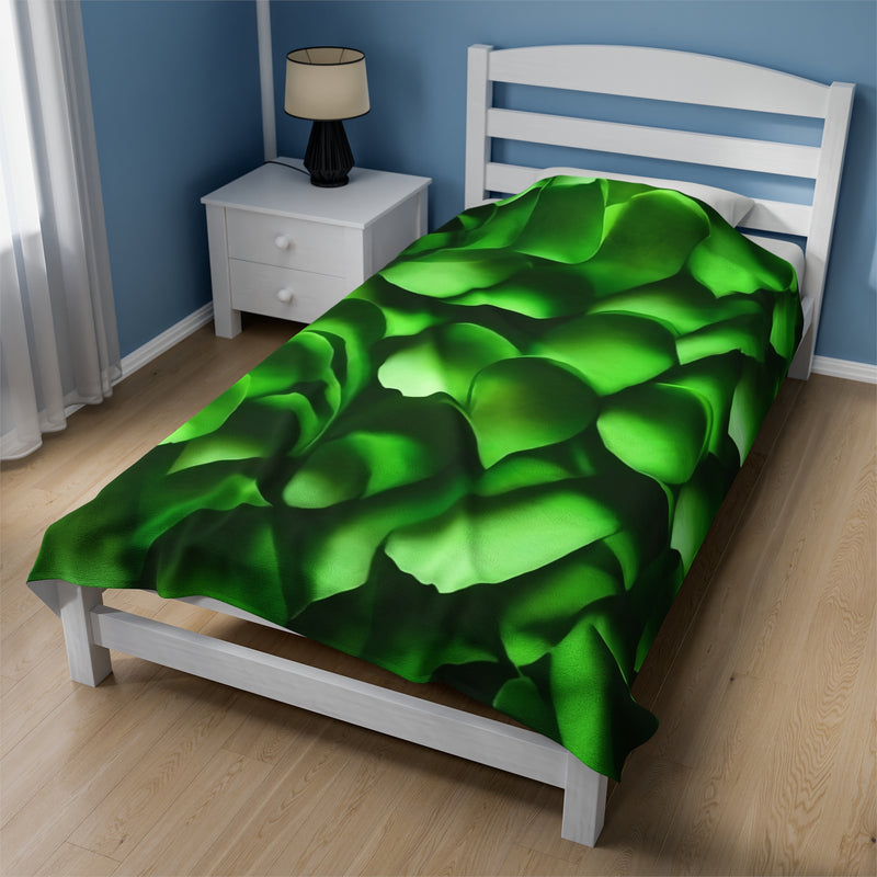 Leafy Haven Velveteen Plush Blanket