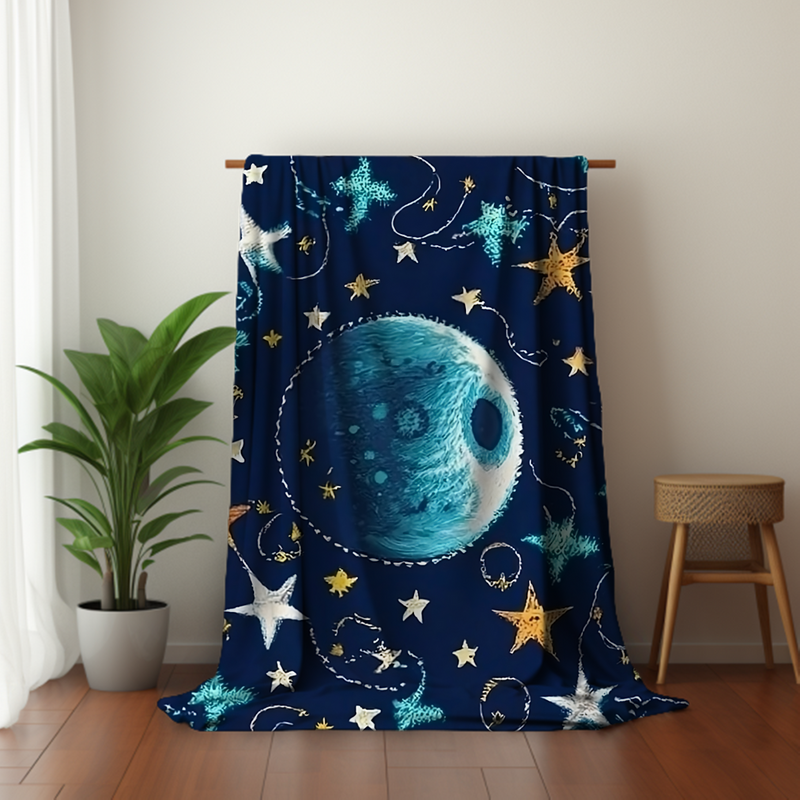 Galactic Dreams Velveteen Plush Blanket