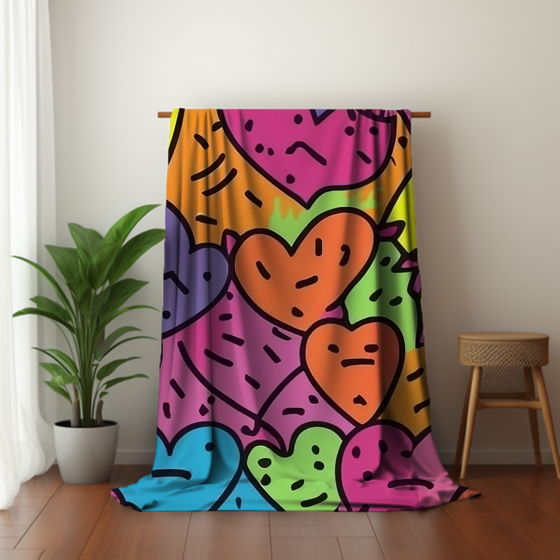 Heartfelt Expressions Velveteen Plush Blanket