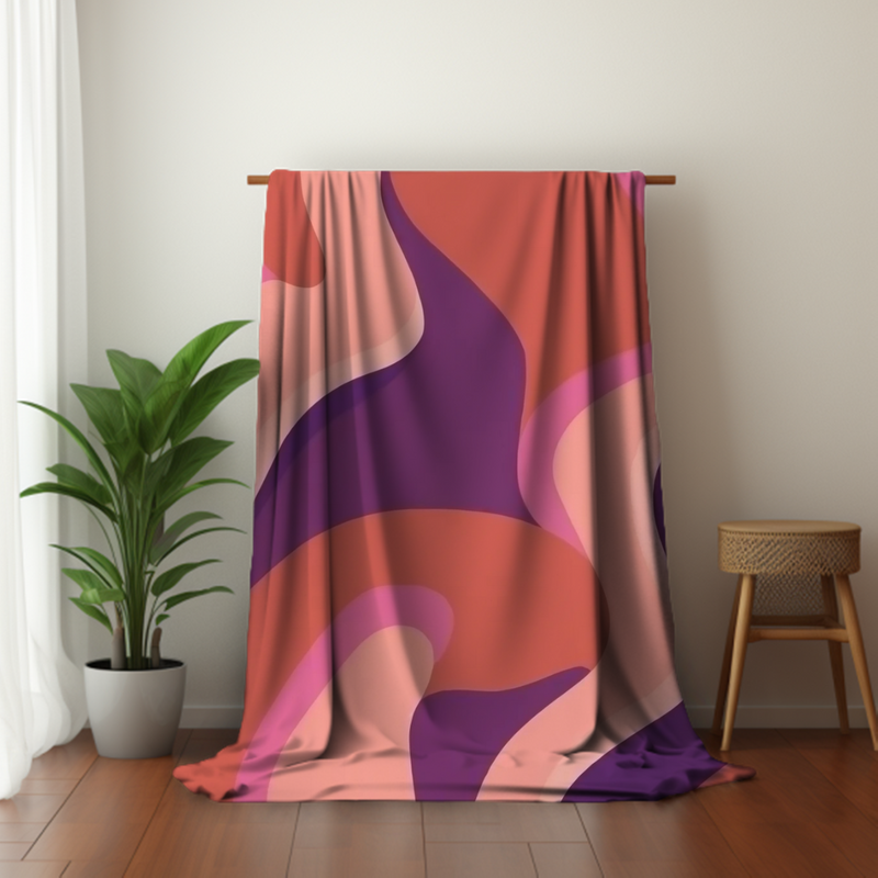 Sunset Radiance Velveteen Plush Blanket