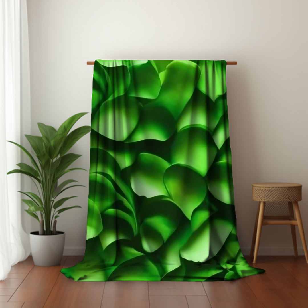 Leafy Haven Velveteen Plush Blanket