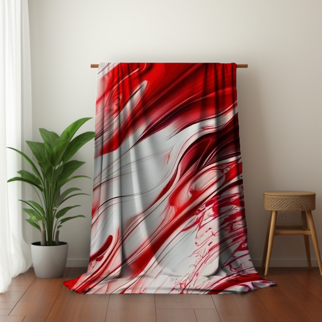 Fire Waves Velveteen Plush Blanket