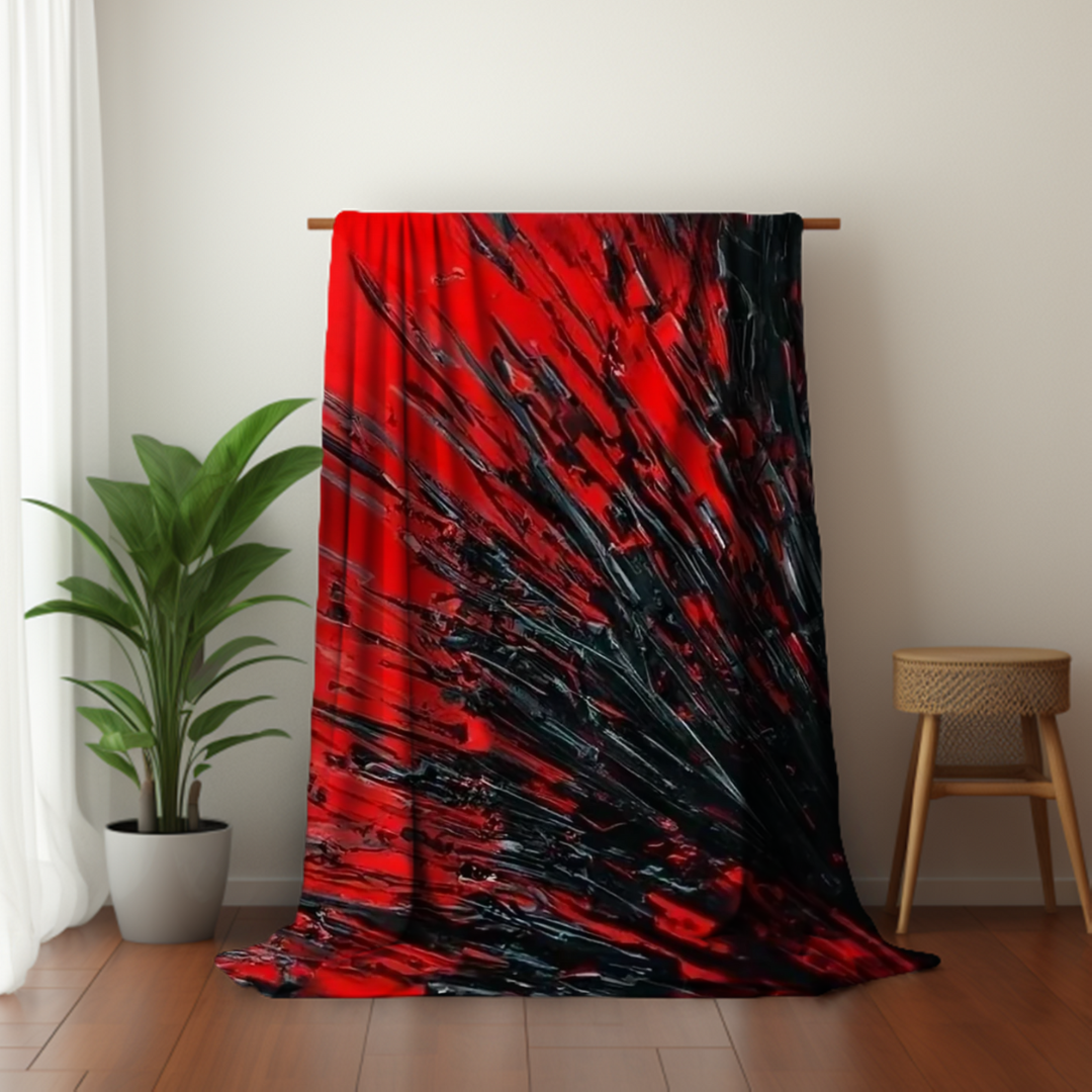 Metal Abstract Art Velveteen Plush Blanket