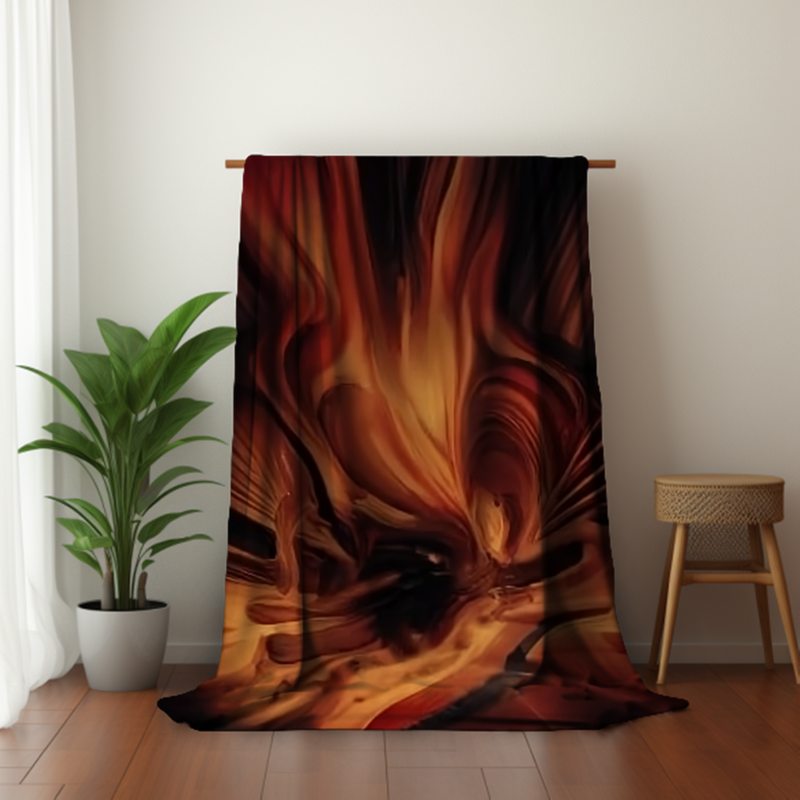 Brown Chaos Velveteen Plush Blanket